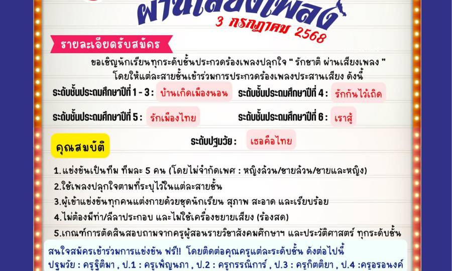 โครงการประกวดรักชาติผ่านเสียงเพลง